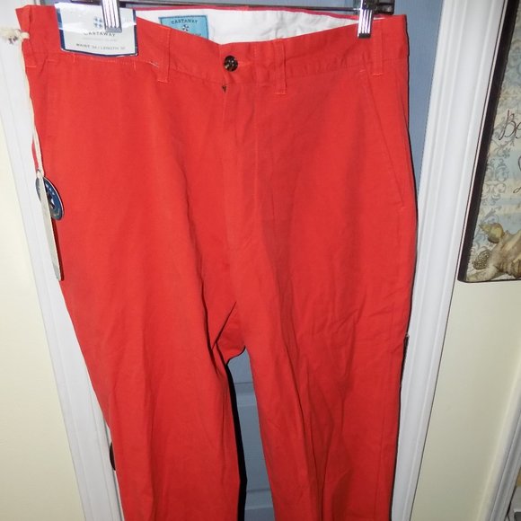 Castaway Clothing Island Red Harbor Pants Size 34 X 32 Men's NEW